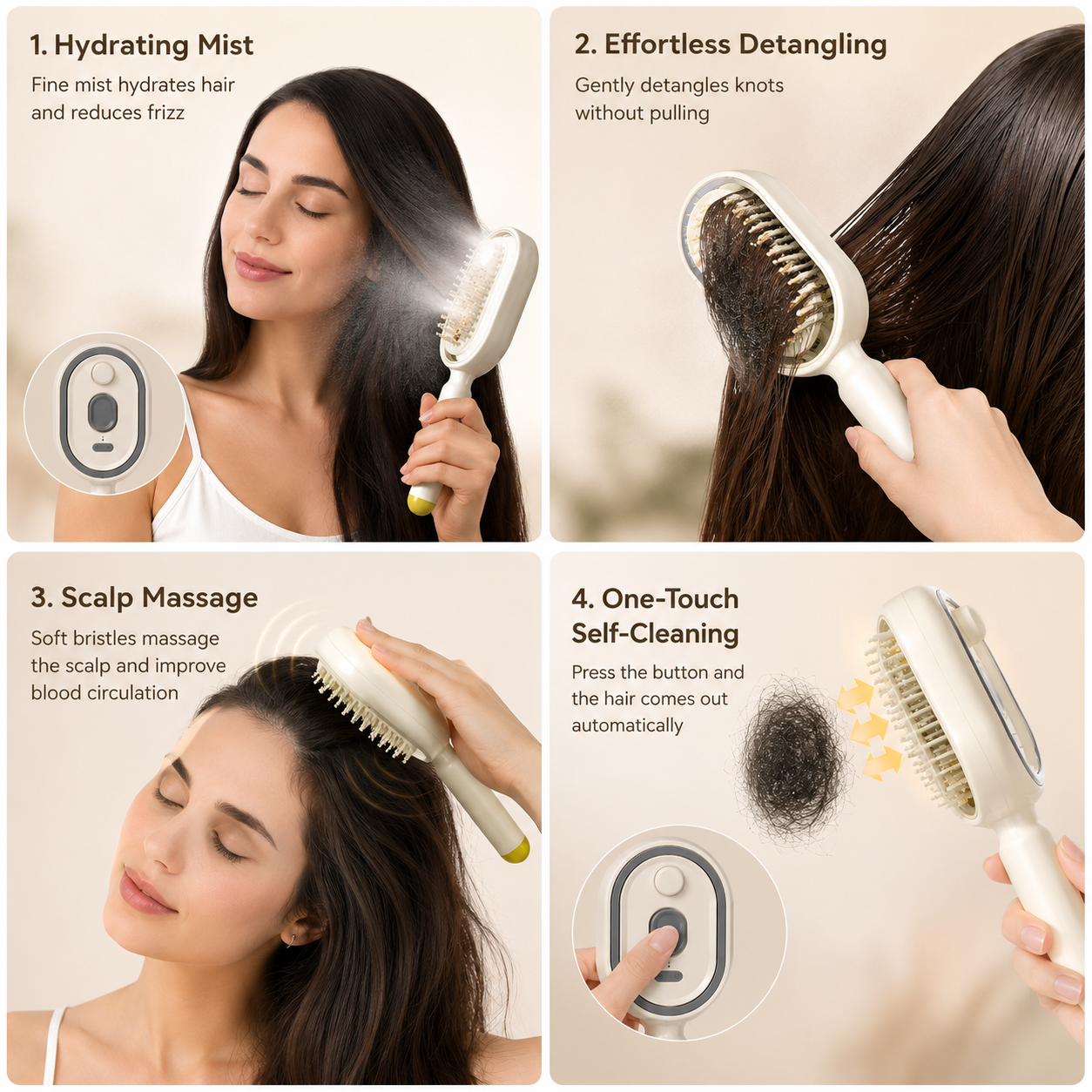 CombMist™ 5-in-1 Hair Brush