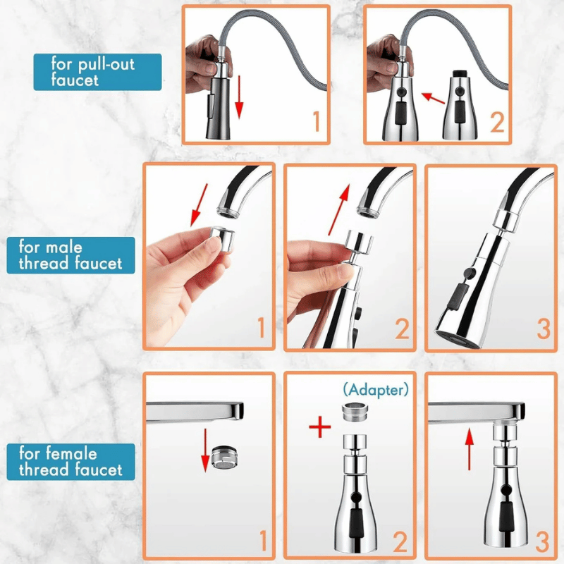 AquaFlex™ - Flexible Tap Extension | Easy Fit for Any Sink