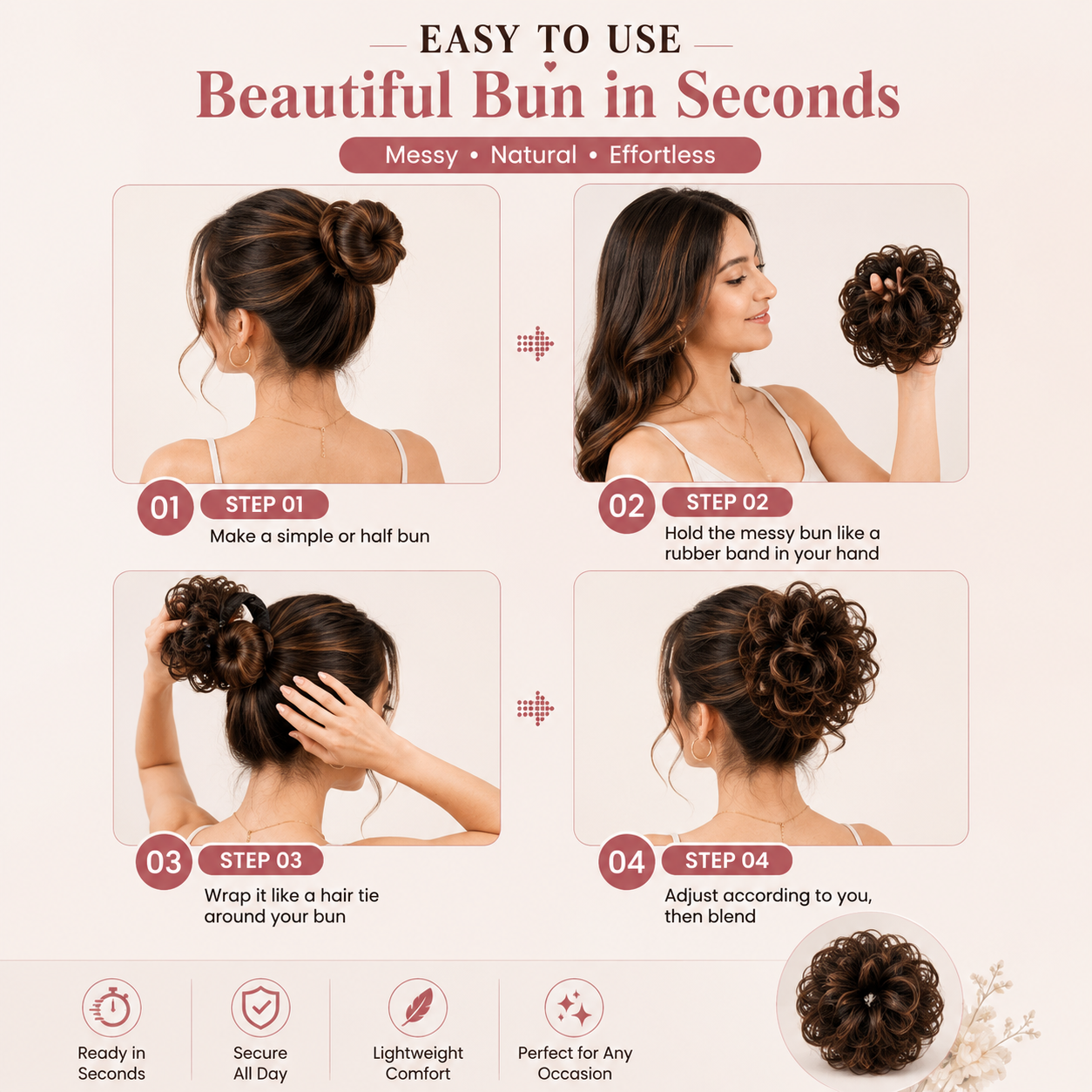 Veloura Bun™ - Instant Volume Hair Bun