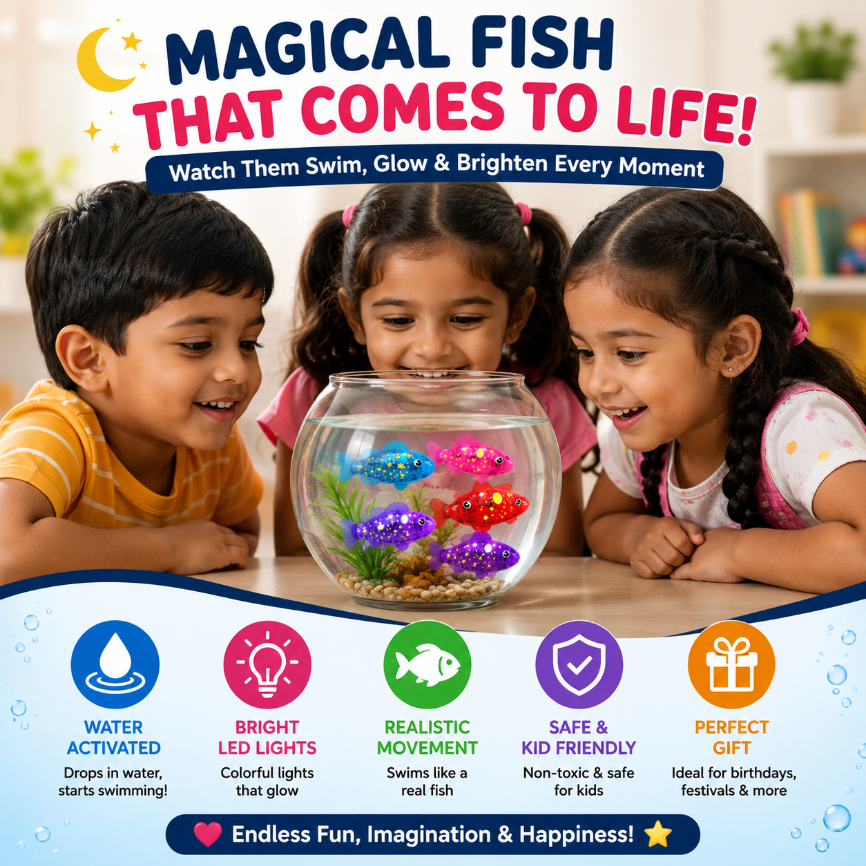 Splash Buddy™ – LED Swimming Robot Fish Toy