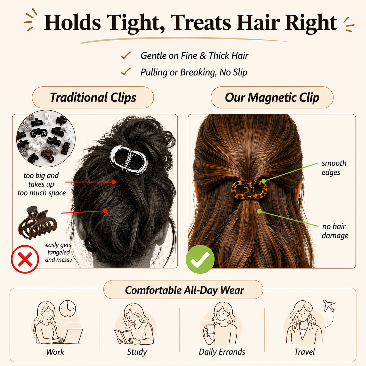 LumiClip™ Magnetic Hair Clip