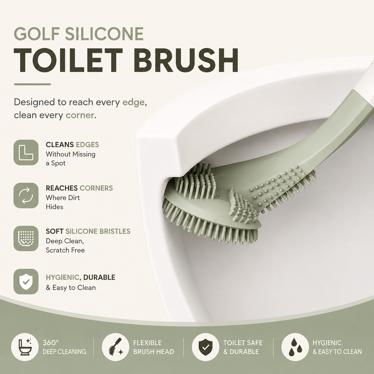 AquaSweep™ Toilet Cleaning Golf Brush