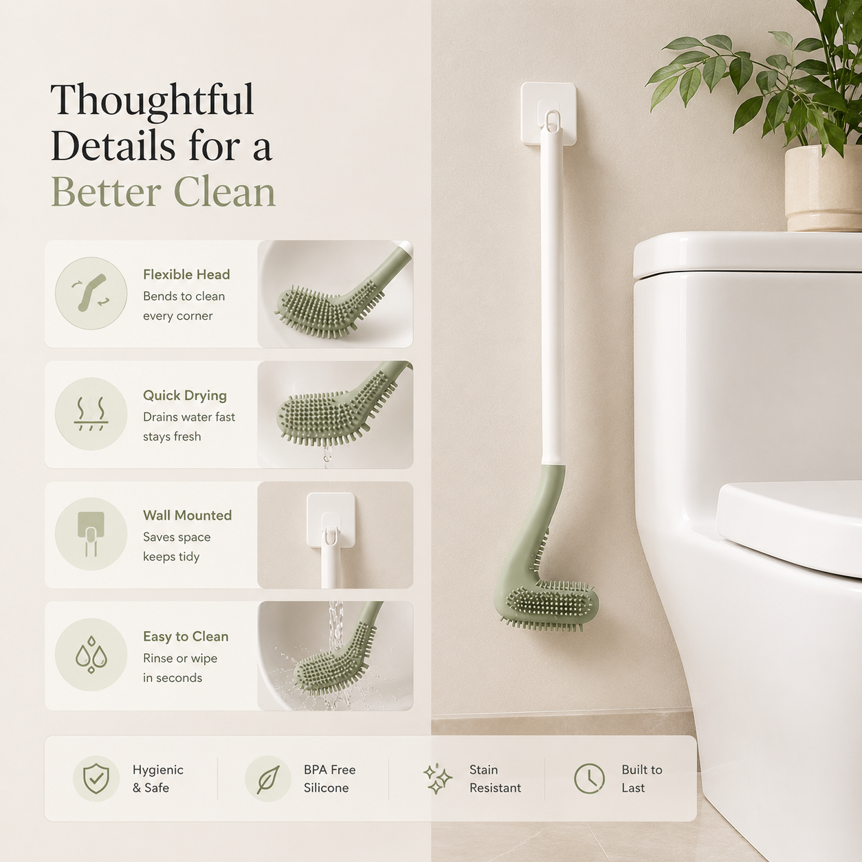 AquaSweep™ Toilet Cleaning Golf Brush