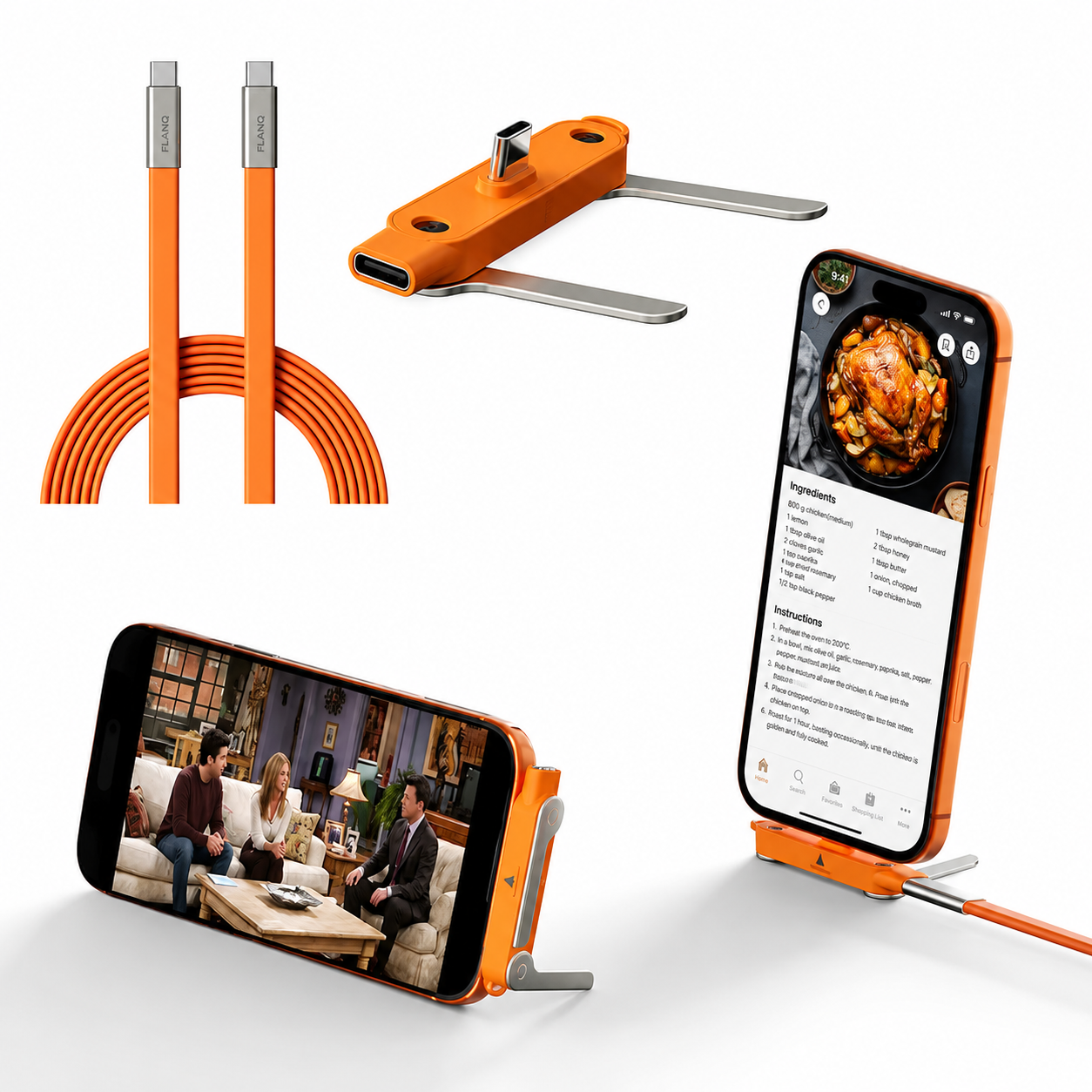 ChargeStand Pro™ — 2-in-1 Smart Cable