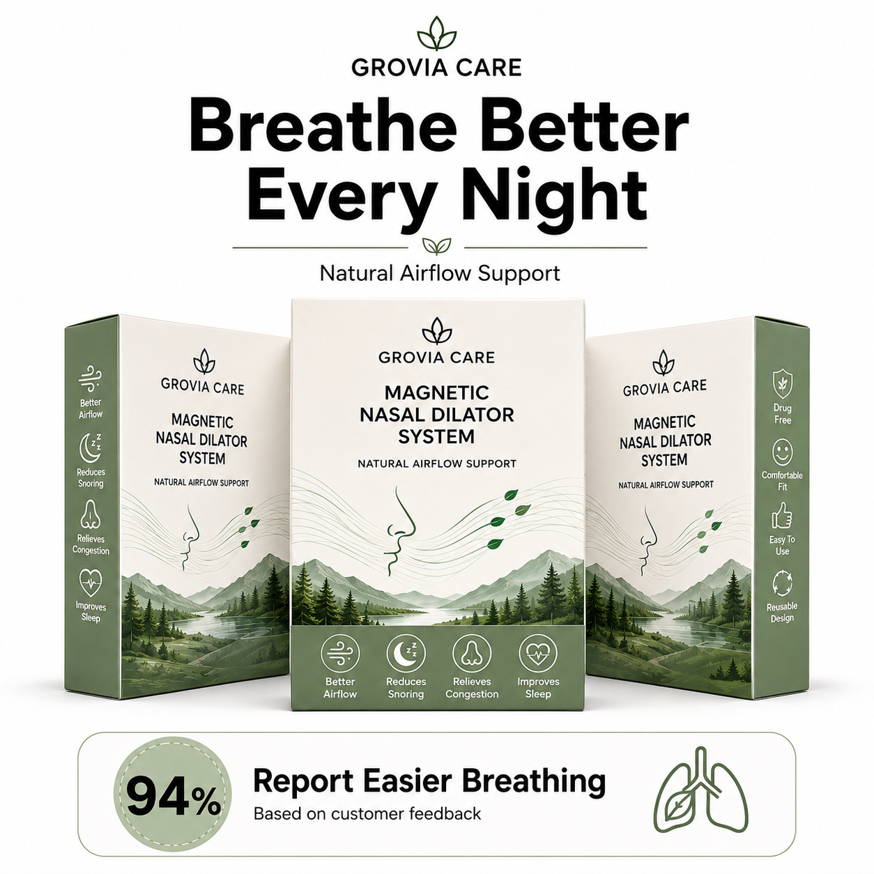 SleepEase™ Magnetic Nasal Strips