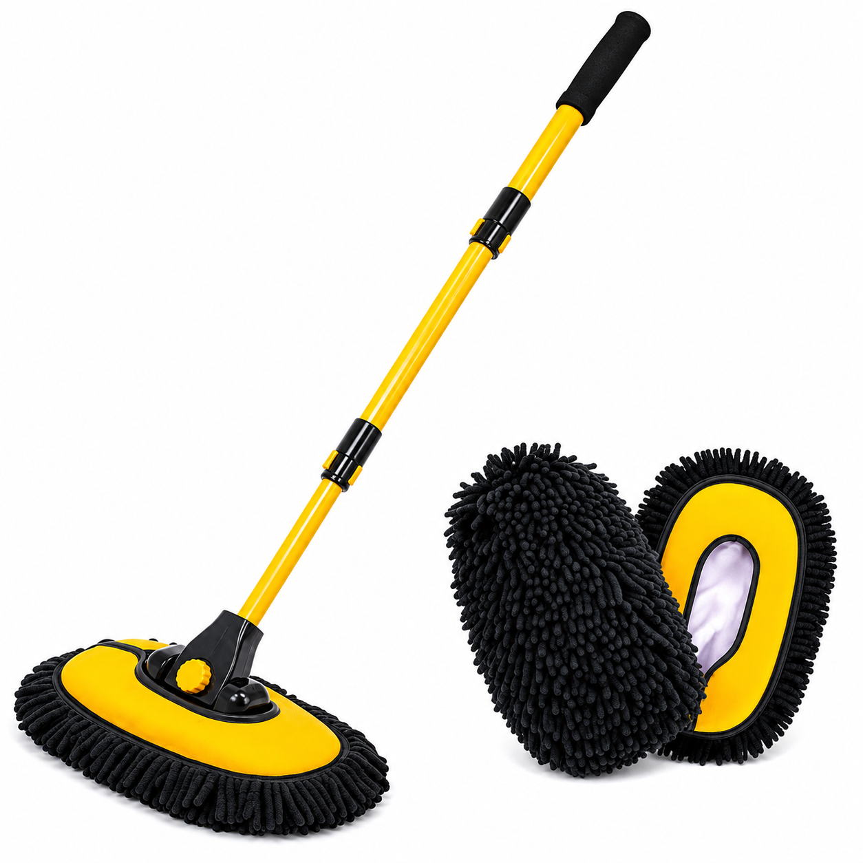 Curved Car Cleaning Brush with Telescopic Handle