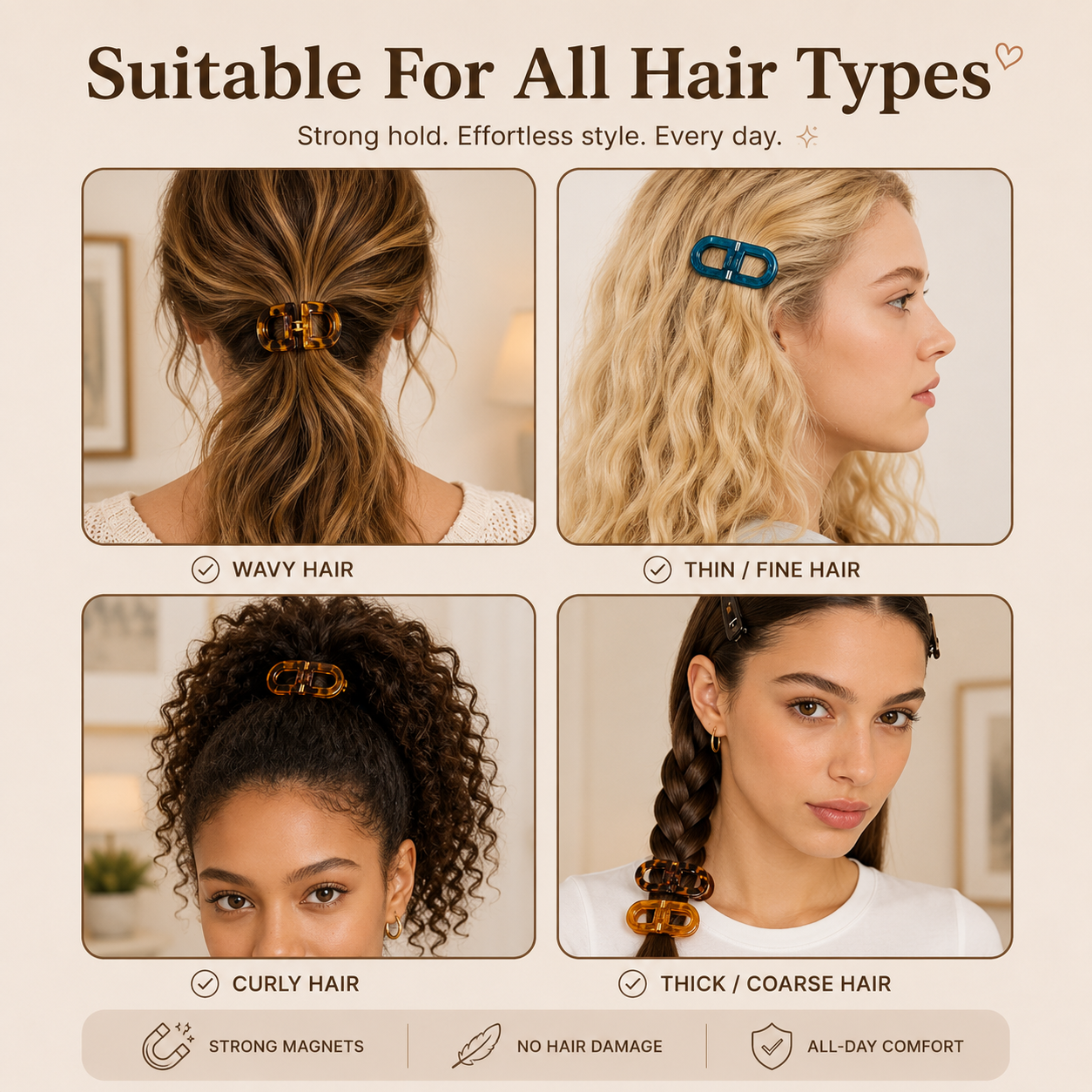 LumiClip™ Magnetic Hair Clip